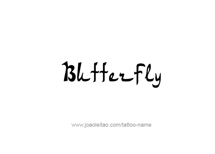 Tattoo Design Animal Name Butterfly