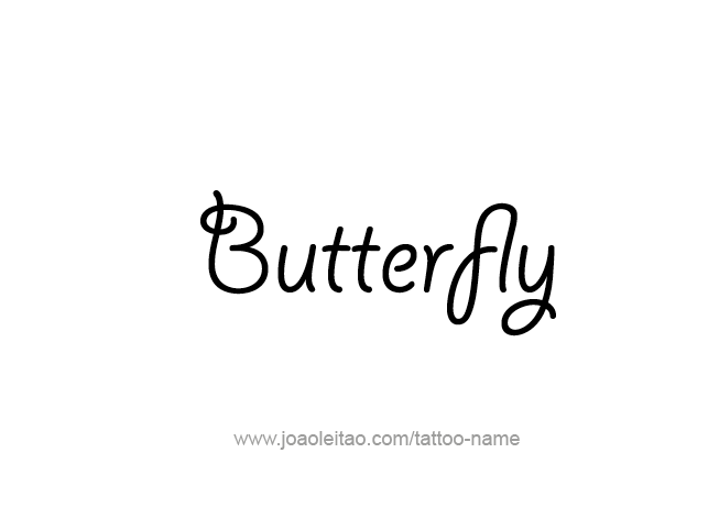 Tattoo Design Animal Name Butterfly