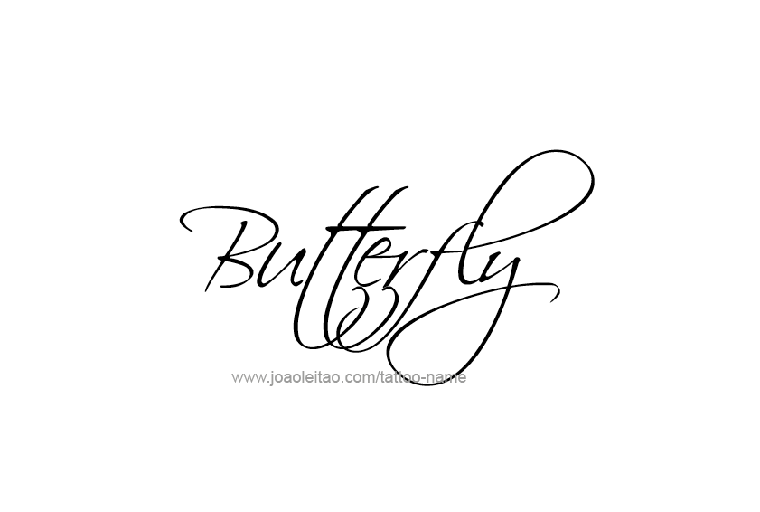 Tattoo Design Animal Name Butterfly