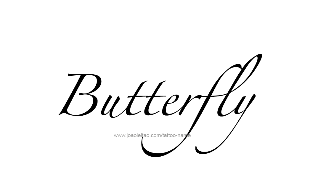 Tattoo Design Animal Name Butterfly