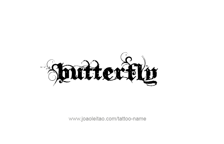 Tattoo Design Animal Name Butterfly