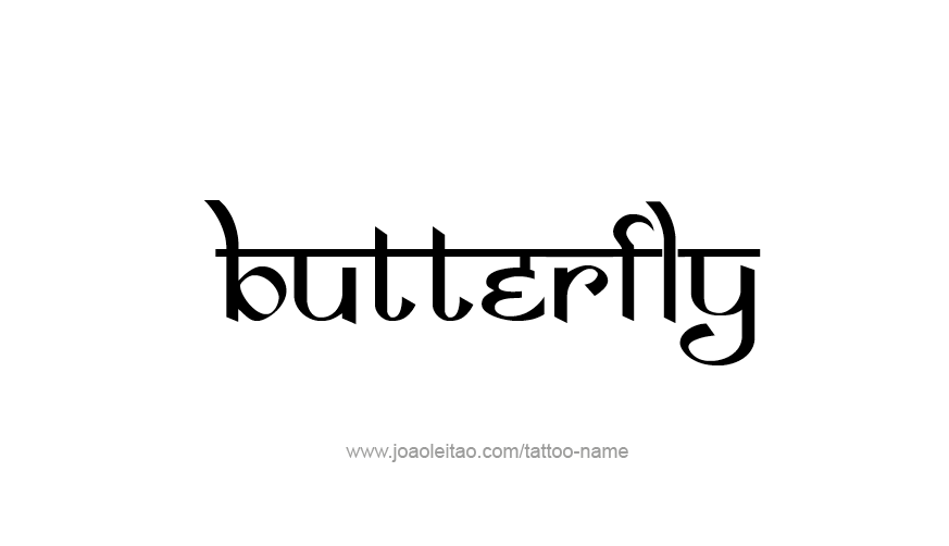 Tattoo Design Animal Name Butterfly