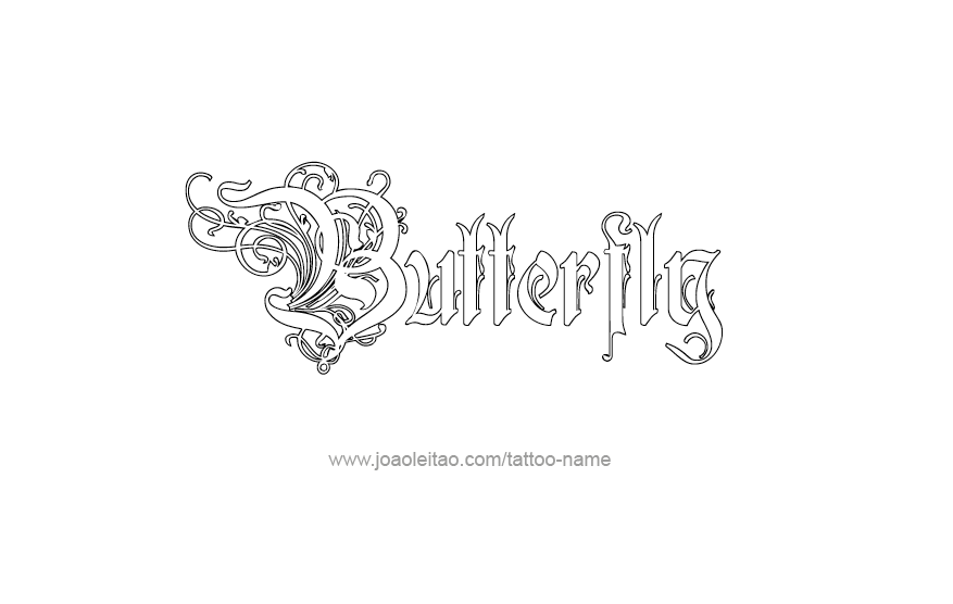 Tattoo Design Animal Name Butterfly