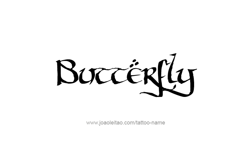 Tattoo Design Animal Name Butterfly