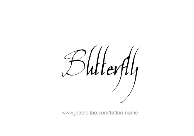 Tattoo Design Animal Name Butterfly