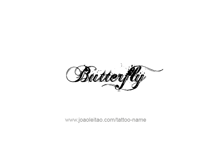 Tattoo Design Animal Name Butterfly