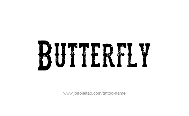 Tattoo Design Animal Name Butterfly