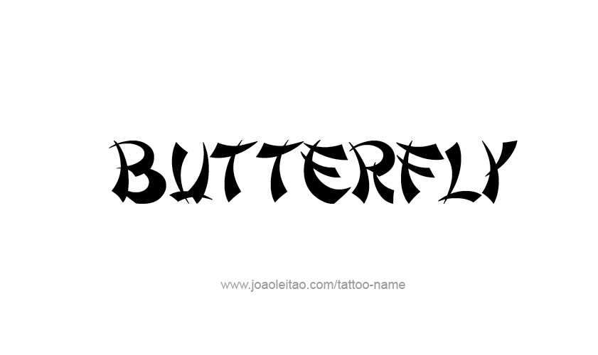 Tattoo Design Animal Name Butterfly