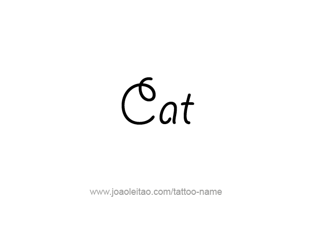 Tattoo Design Animal Name Cat