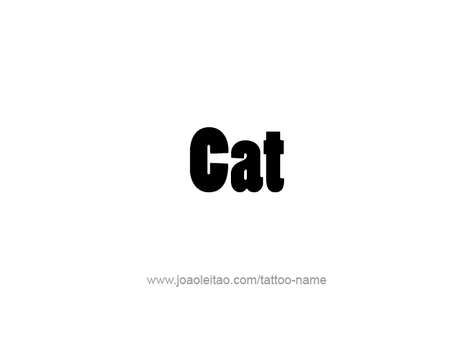 Tattoo Design Animal Name Cat