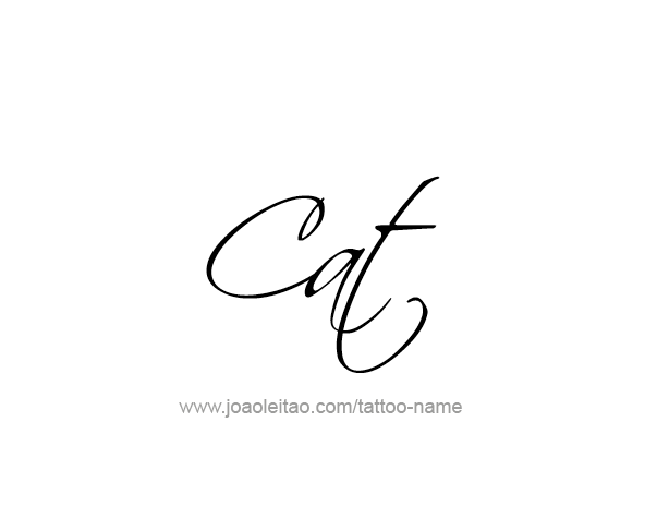 Tattoo Design Animal Name Cat