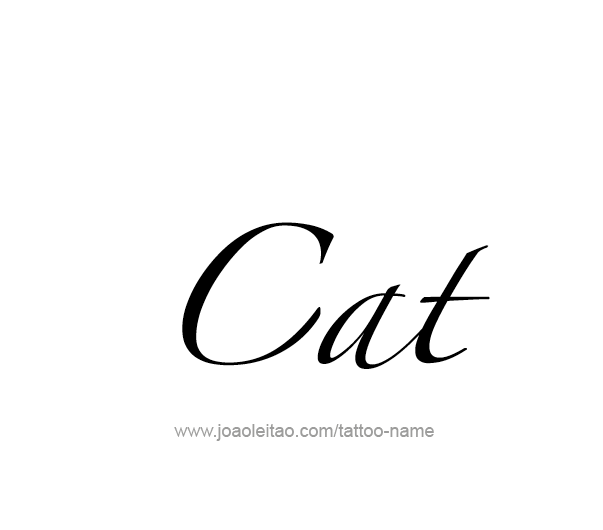 Tattoo Design Animal Name Cat