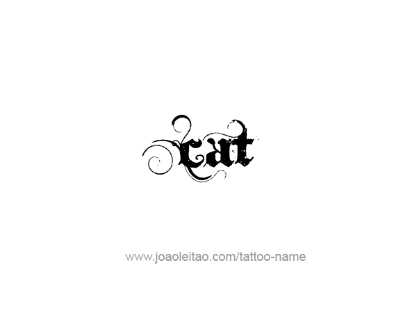 Tattoo Design Animal Name Cat