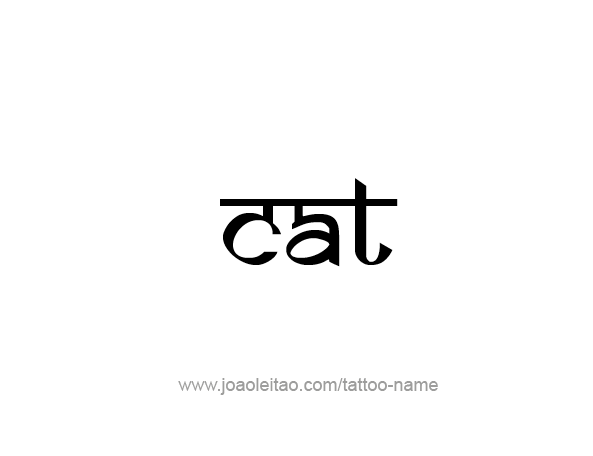 Tattoo Design Animal Name Cat