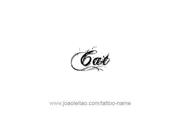 Tattoo Design Animal Name Cat