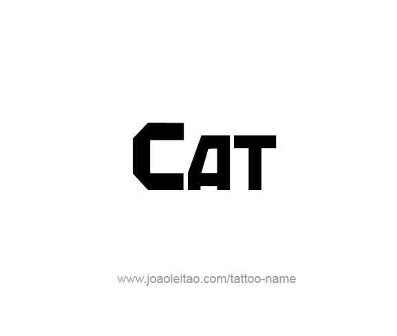 Tattoo Design Animal Name Cat