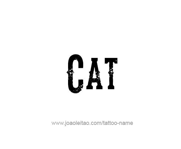 Tattoo Design Animal Name Cat