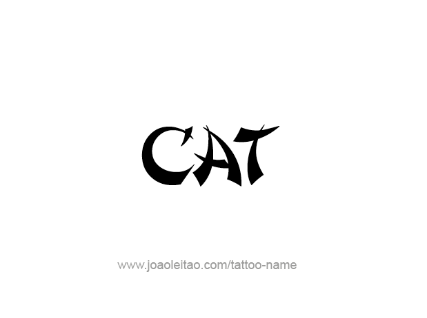 Tattoo Design Animal Name Cat