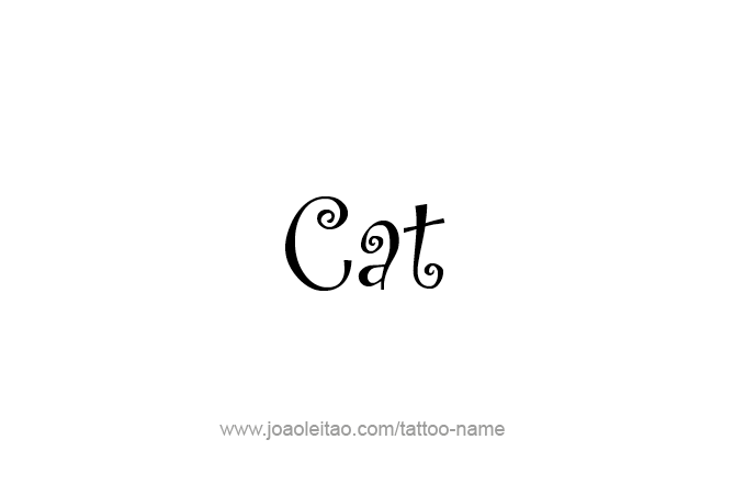 Tattoo Design Animal Name Cat