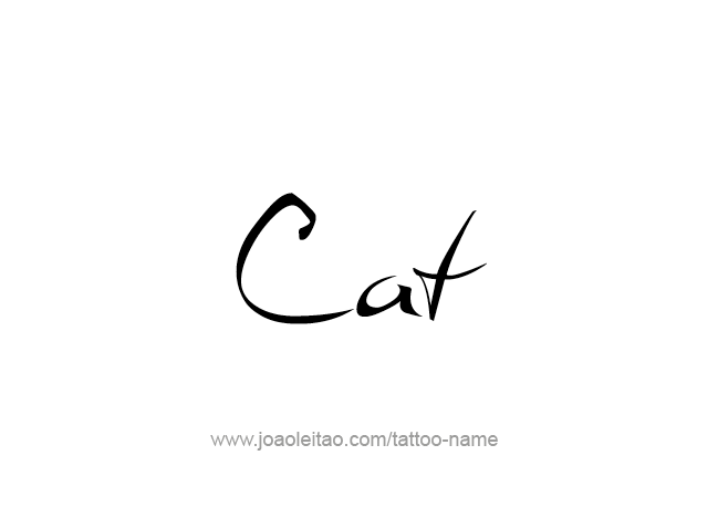 Tattoo Design Animal Name Cat