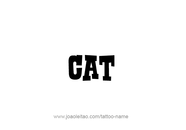 Tattoo Design Animal Name Cat