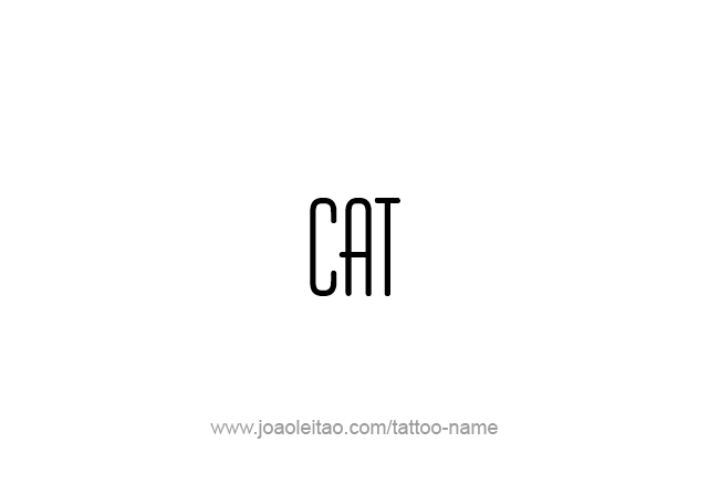 Tattoo Design Animal Name Cat
