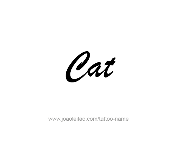 Tattoo Design Animal Name Cat