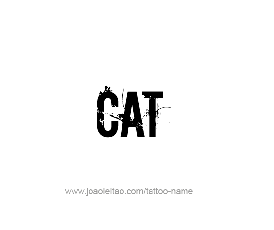 Tattoo Design Animal Name Cat