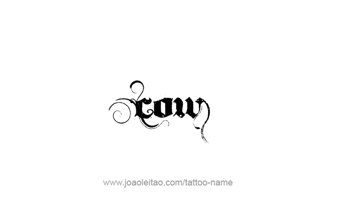 Tattoo Design Animal Name Cow