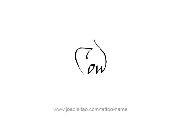 Tattoo Design Animal Name Cow