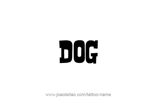 Tattoo Design Animal Name Dog