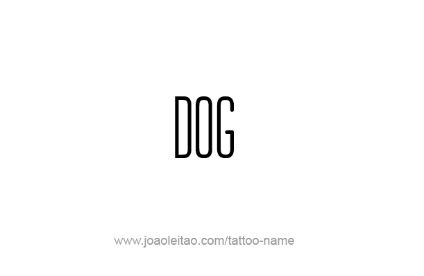 Tattoo Design Animal Name Dog