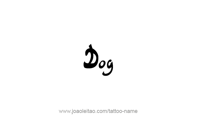 Tattoo Design Animal Name Dog