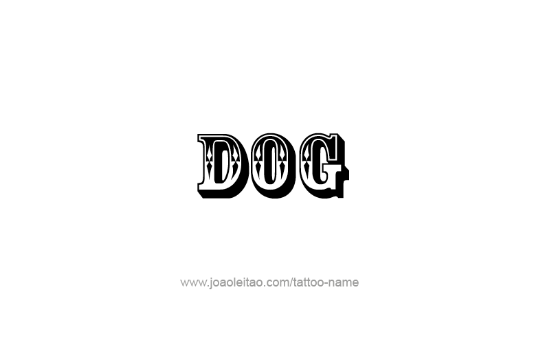 Tattoo Design Animal Name Dog