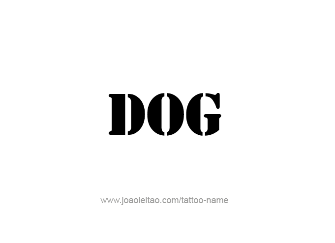 Tattoo Design Animal Name Dog