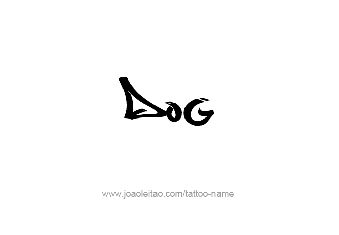 Tattoo Design Animal Name Dog