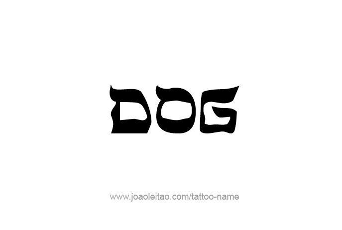 Tattoo Design Animal Name Dog