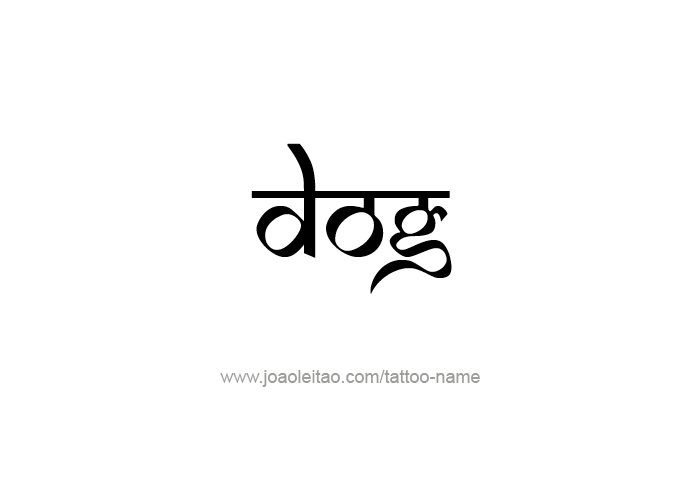 Tattoo Design Animal Name Dog