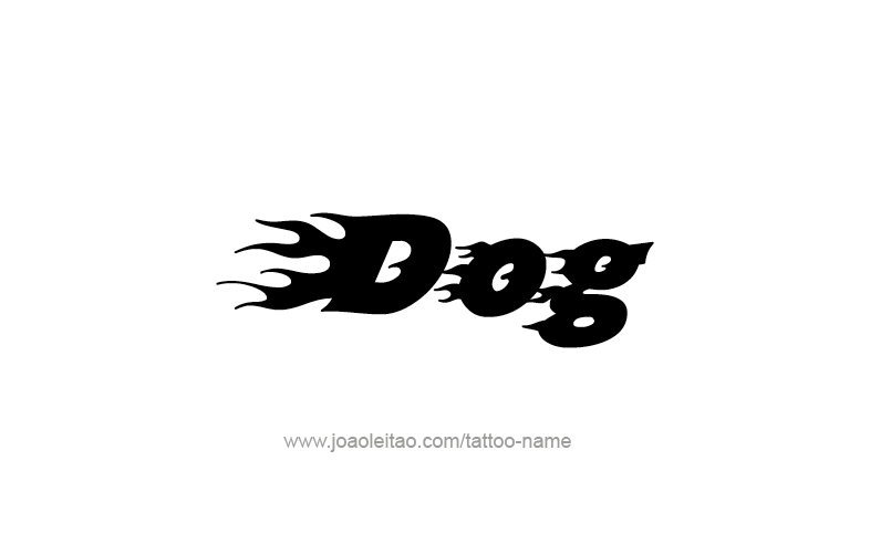 Tattoo Design Animal Name Dog