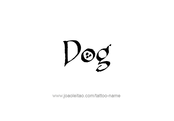 Tattoo Design Animal Name Dog