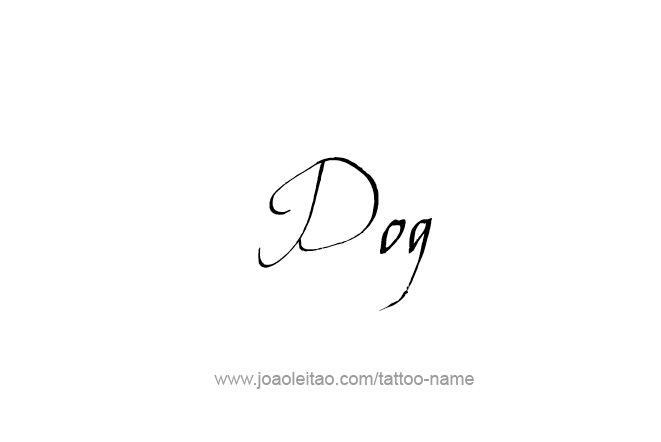 Tattoo Design Animal Name Dog