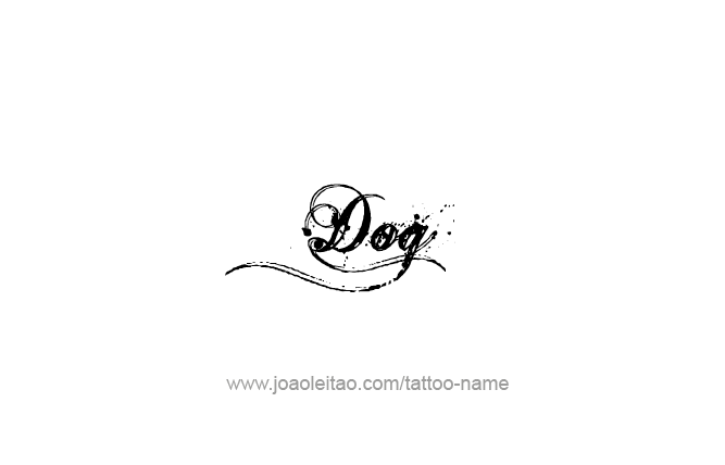 Tattoo Design Animal Name Dog