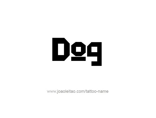 Tattoo Design Animal Name Dog