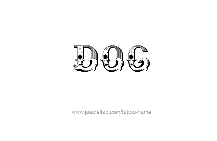 Tattoo Design Animal Name Dog