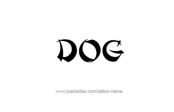 Tattoo Design Animal Name Dog