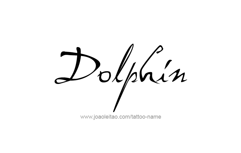 Tattoo Design Animal Name Dolphin