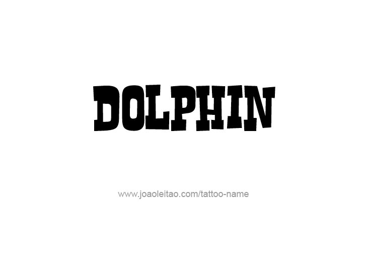 Tattoo Design Animal Name Dolphin