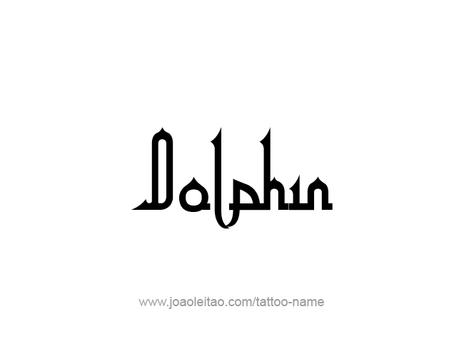 Tattoo Design Animal Name Dolphin