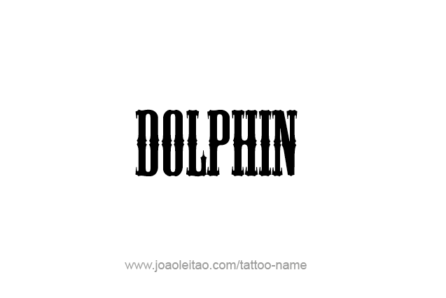 Tattoo Design Animal Name Dolphin