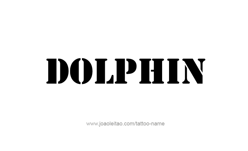 Tattoo Design Animal Name Dolphin